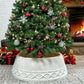 Knitted Christmas Tree Chunky Cable Knit Christmas Tree Skirt for Artificial Trees
