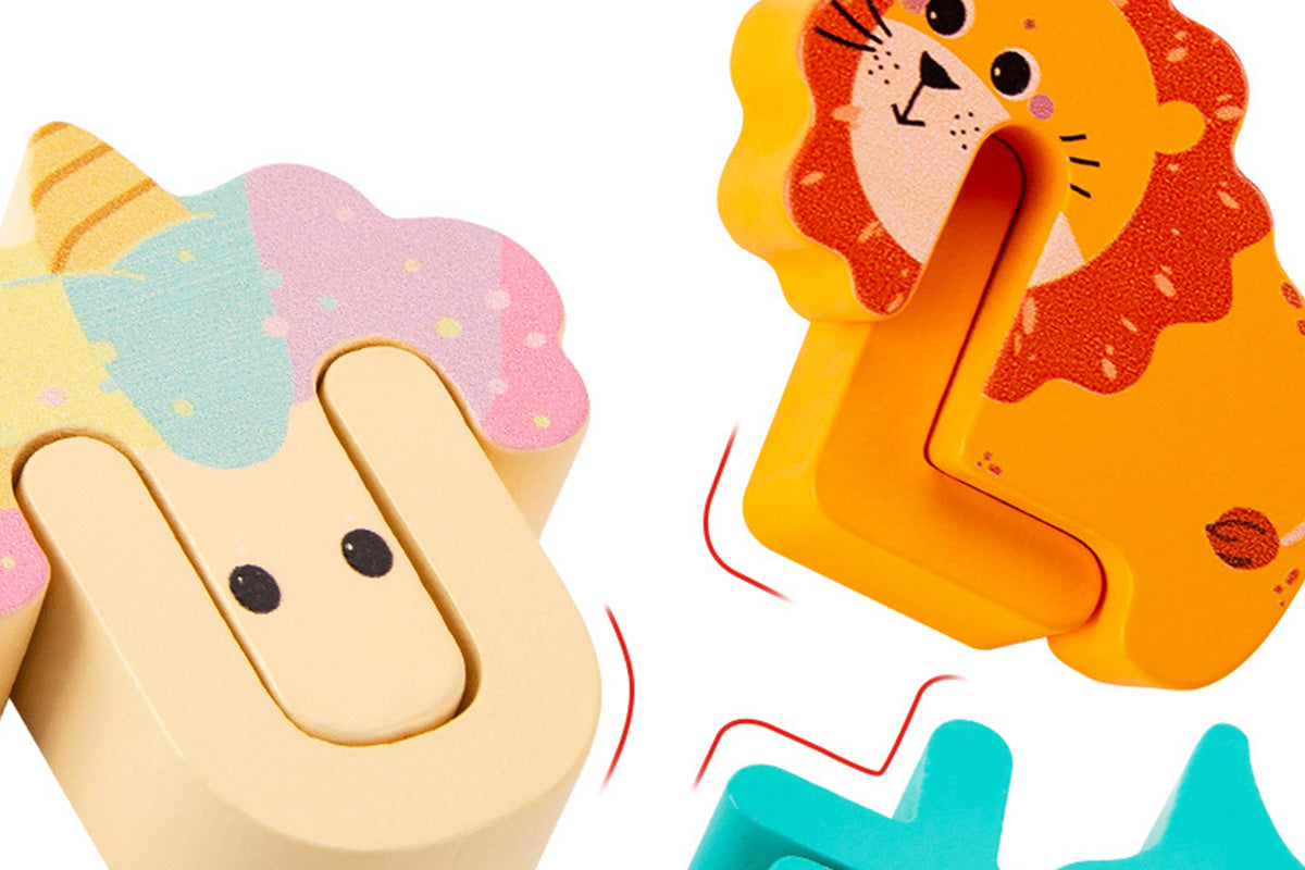 Wooden Alphabet Animal Puzzles Matching Game Educational Toys