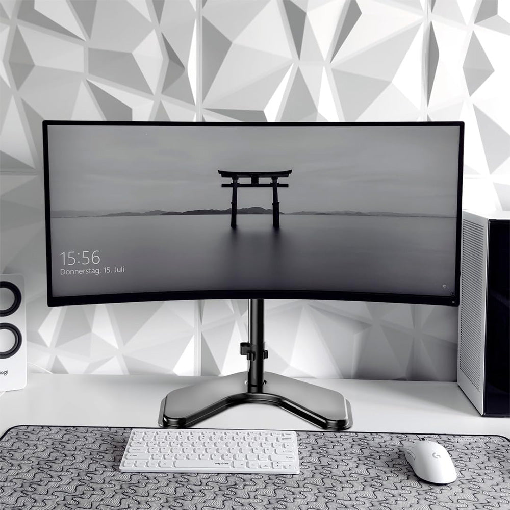 Single Monitor Arm Desk Mount for 10 to 32 Inch Monitor Adjustable Desk Mount for Home Office