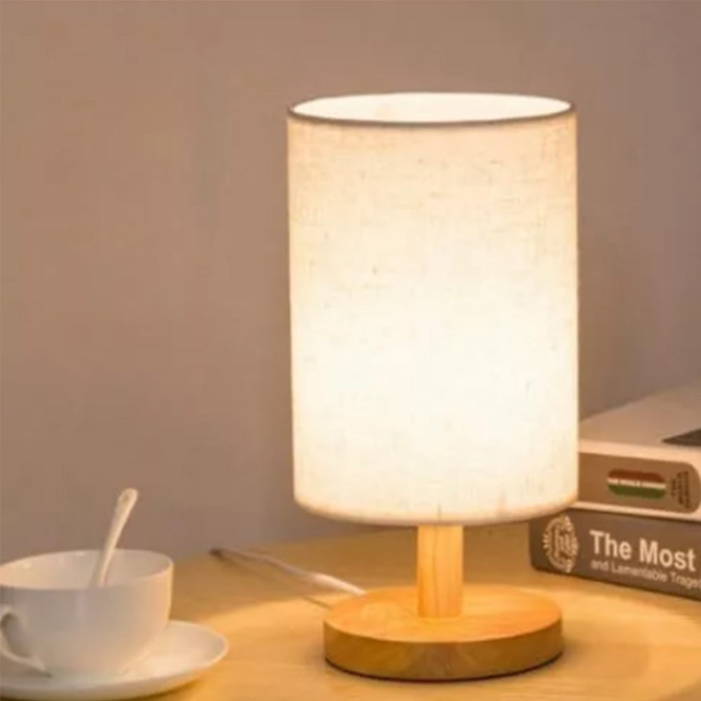 Small Bedside Night Table Lamp For Bedroom Minimalist Nightstand Lamp With Round Shade-Style 1