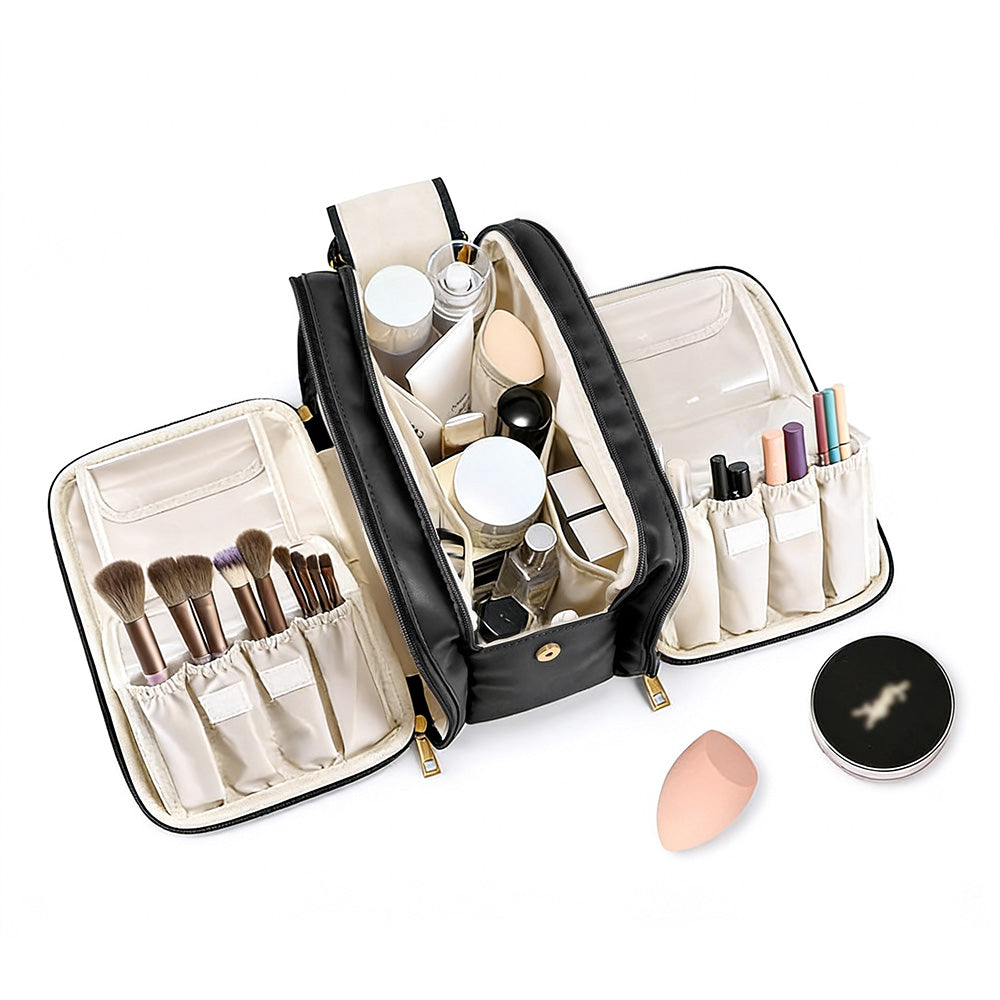 Large Capacity Travel Makeup Bag Portable Cosmetic Organizer Storage Toiletry Bags