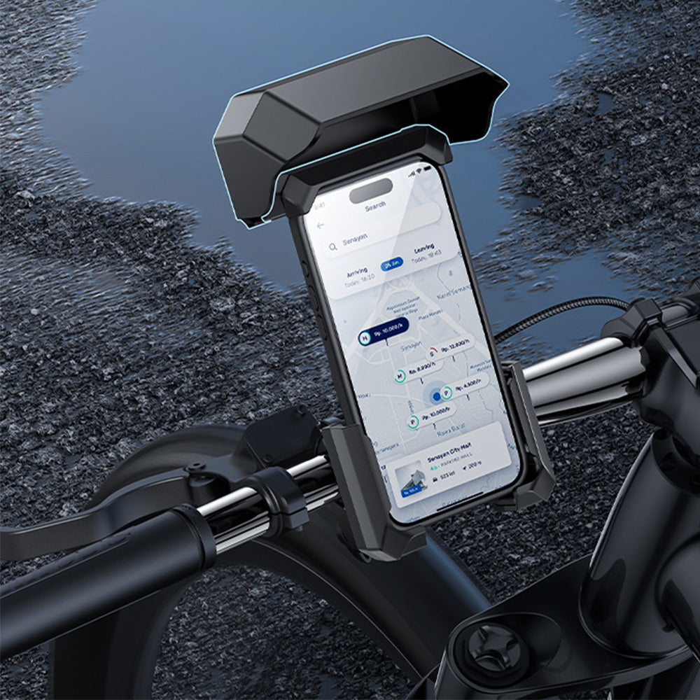 Bike Phone Holder with Detachable Sun Rain Cover for Motorcycle Bicycle