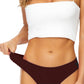 Period Swimwear Menstrual Leakproof Bikini Bottoms Low Waisted Swim Bottoms-Brown