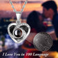 I Love You Necklace with Rose Gift Box