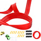 Flexible Race Car Track with Base and 360-Degree Rotating Cars