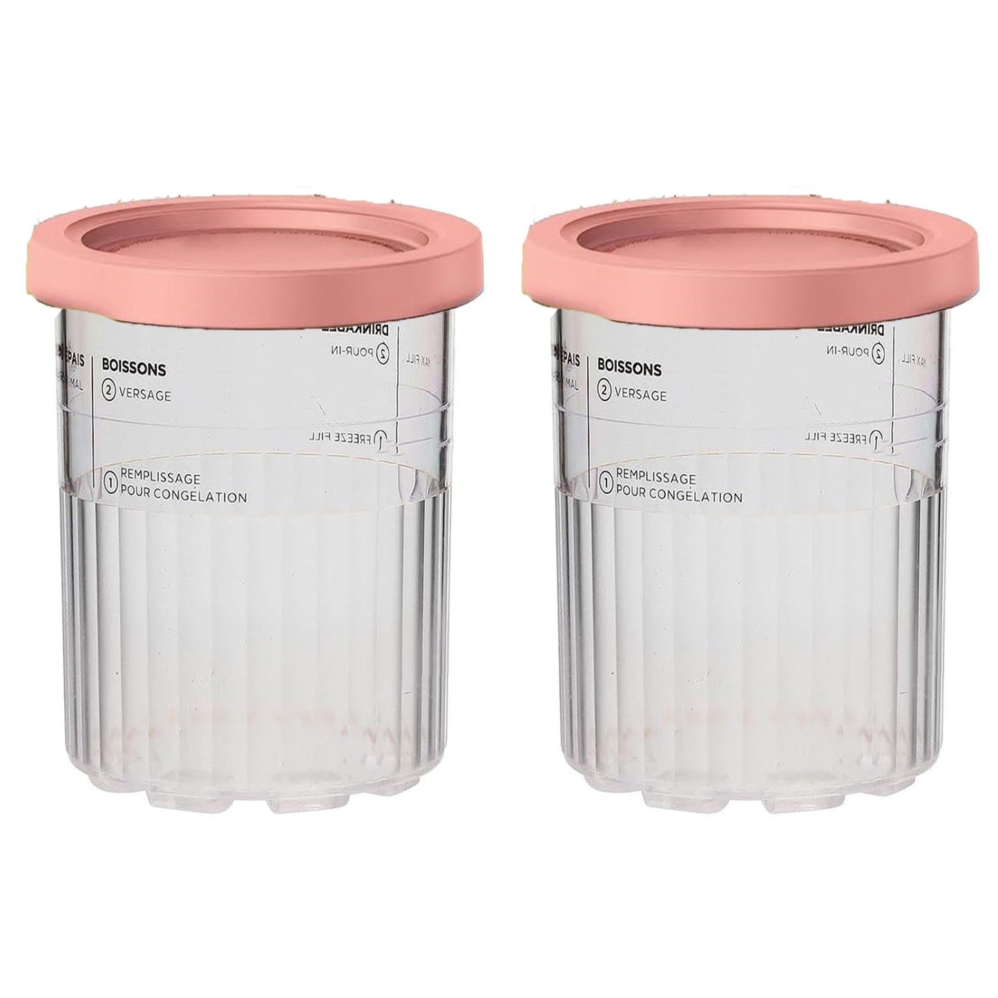 2Pcs Ice Cream Pints Containers And Lids, Compatible With Ninja NC500, NC501 Series