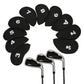 10Pcs Golf Club Iron Head Covers Protector Set for 3-9 A SW PW Clubs