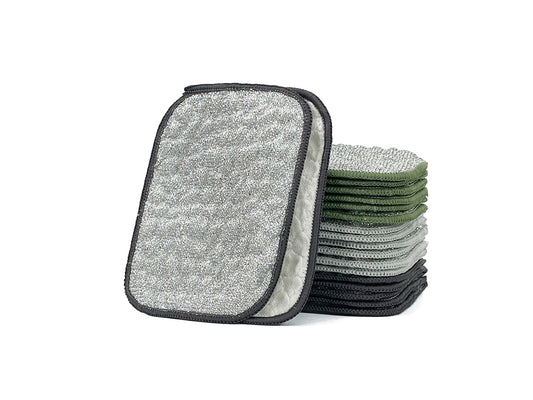 10Pcs Double-Sided Microfiber Dishwashing Cloth