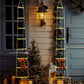 Christmas Decor LED Ladder Light Climbing Santa Claus Outdoor Light with 8 Modes