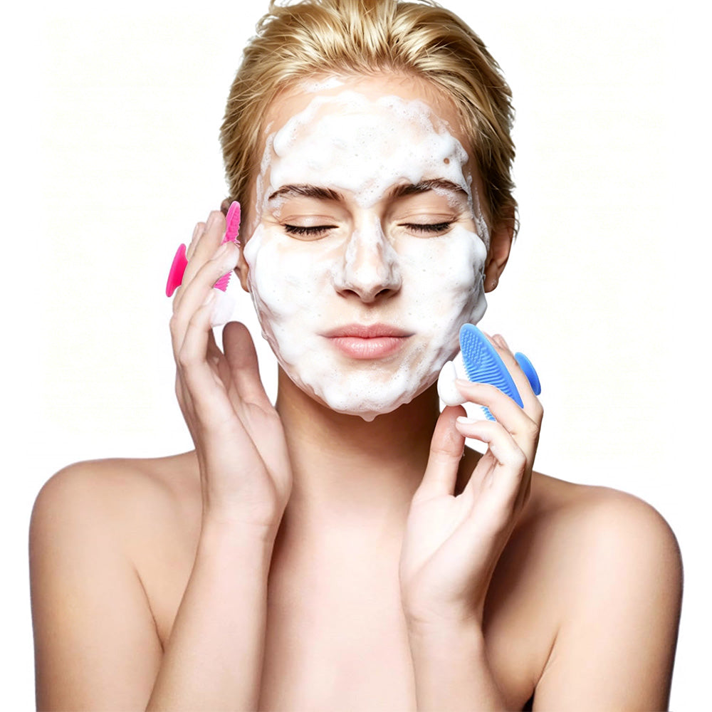 4 Pack Silicone Face Cleansing Brush Facial Cleanser Brush Set