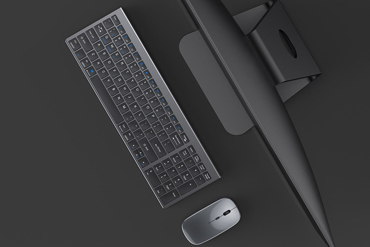 Wireless Bluetooth Keyboard Mouse Triple Modes Rechargeable For Tablet PC