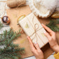2 Rolls 1000 Gold Foil Clear Round Christmas Stickers