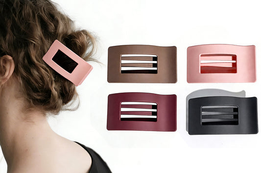 4pcs Silicone Flat Clips Hair Claw Clips Hair Accessories