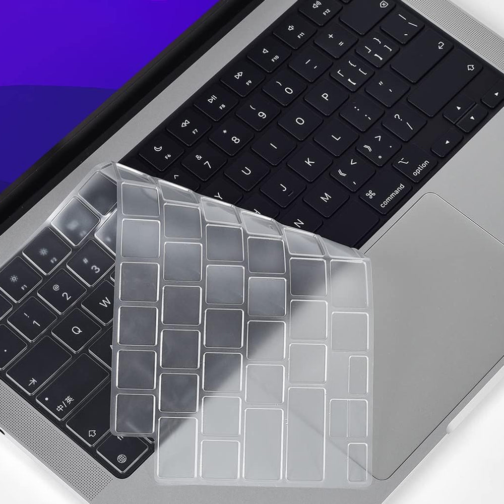 Clear Plastic Laptop Shell with Silicone Keyboard Cover for Apple Macbook Pro 14 A2442 A2779 A2992 A2918