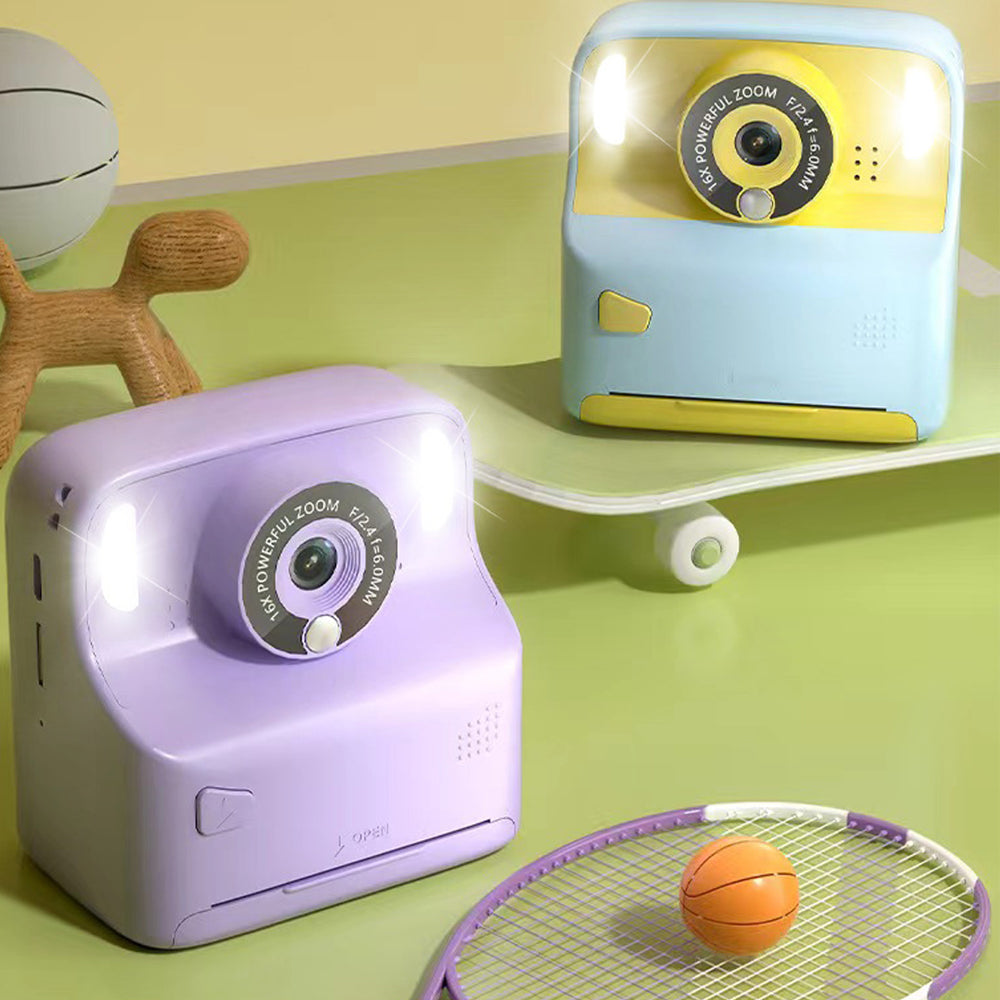 Kids Instant Print Camera with 32GB Memory Card and 5 Rolls Print Paper