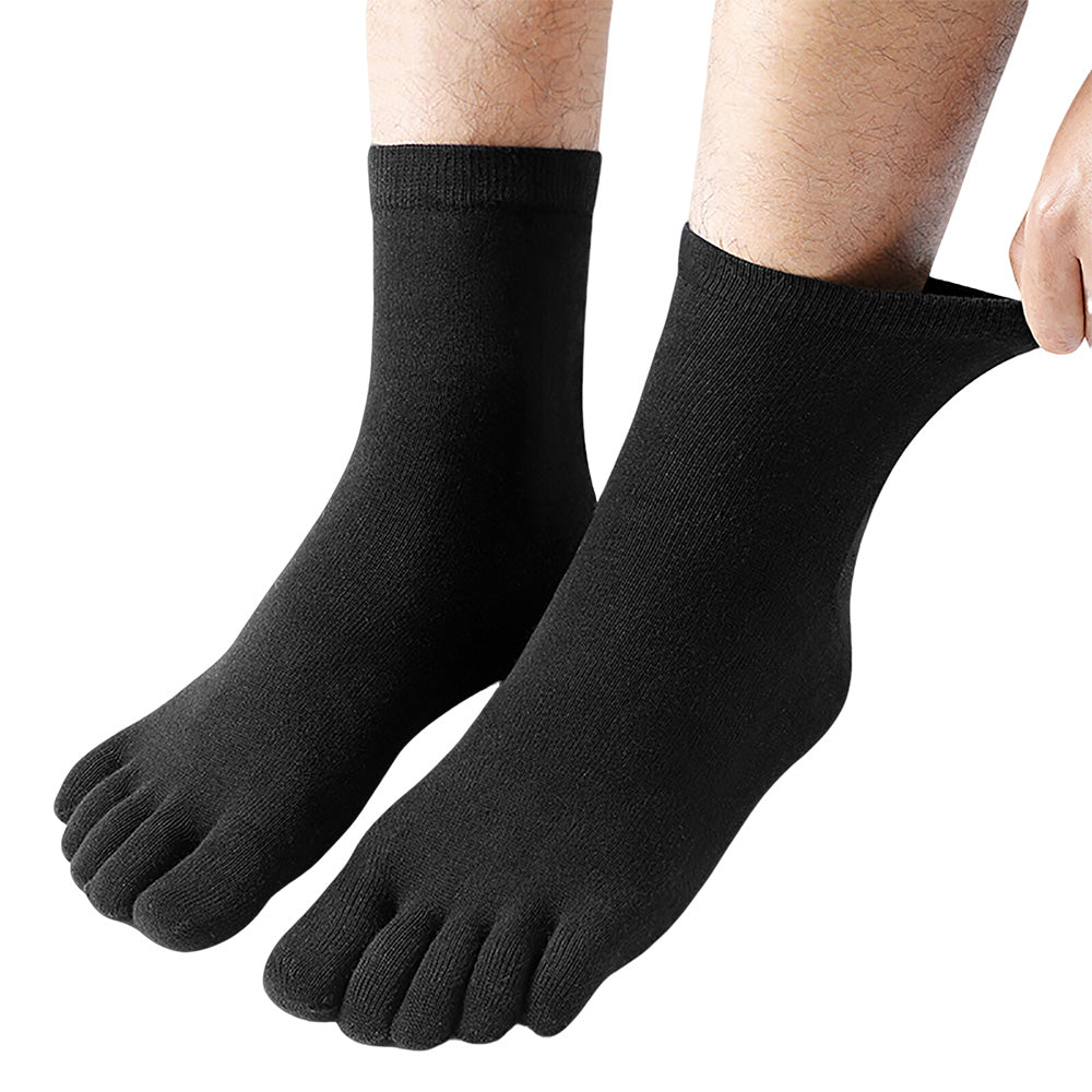 5 Pack Mens Breathable Five Toe Socks