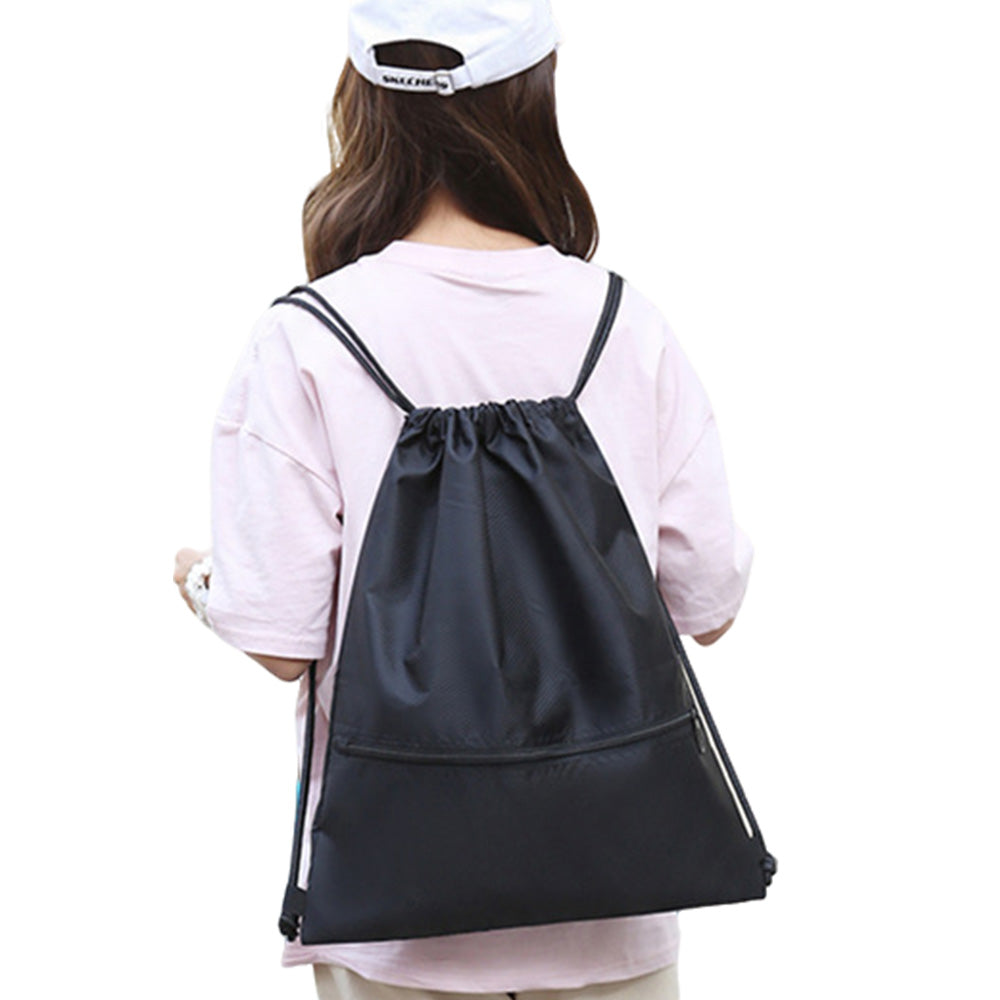 Water-resistant Drawstring Backpack Bag Portable Gym Backpack for Outdoor Travel