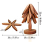 4Pcs Tree Art Design Coasters With A Stand Wooden Tree Shape Trivet Set for Hot Dishes