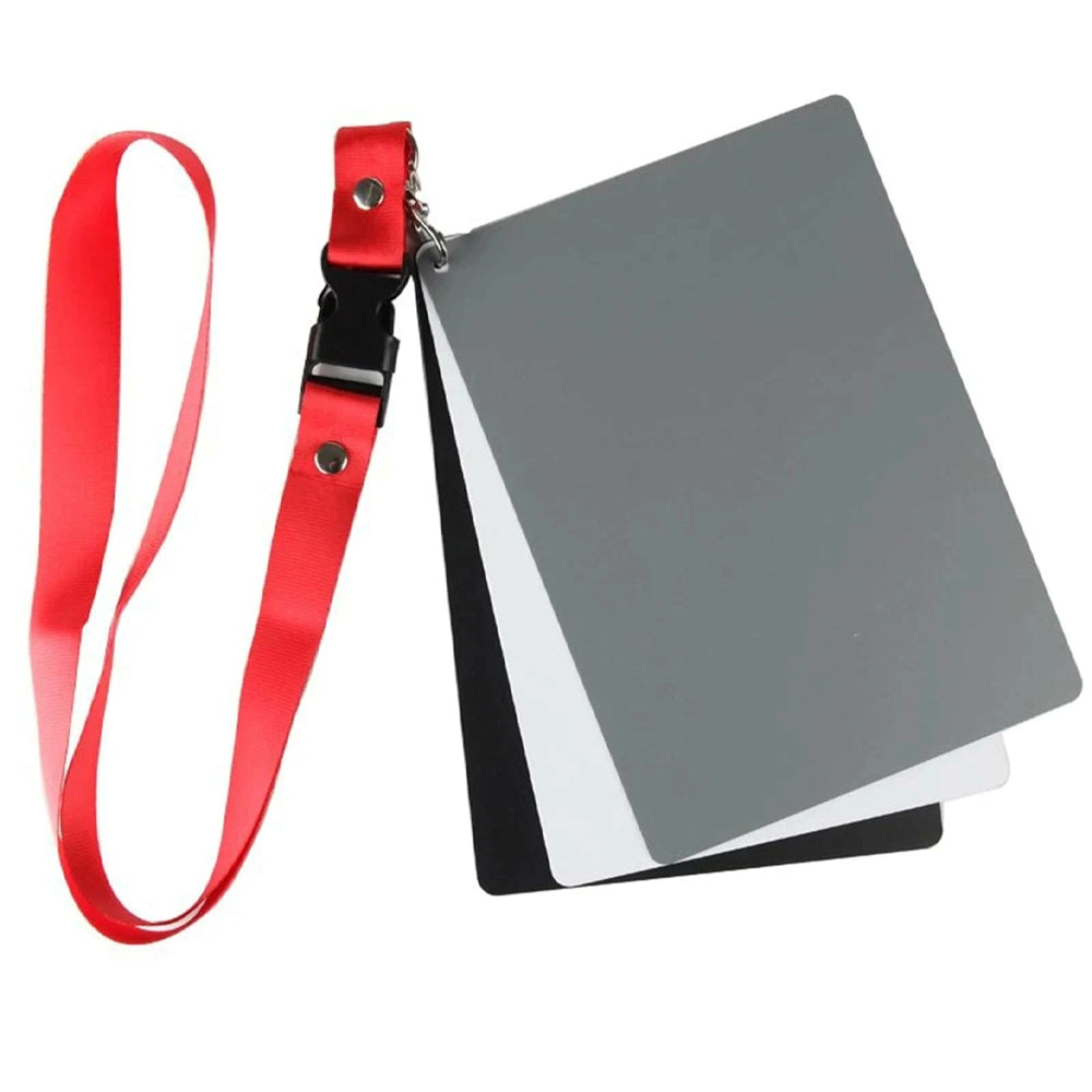 2 Set White Balance Cards 18 Percent Exposure Kit for Camera Calibration