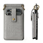 3-in-1 Wallet Card Holder PU Leather Crossbody Phone Bag Phone Purse with Mirror