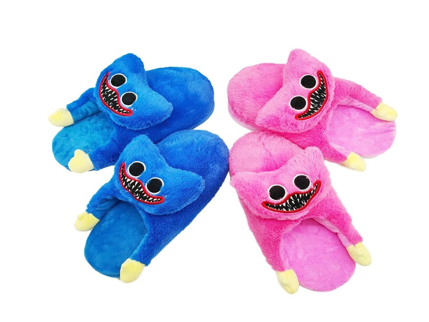 Pair of Huggy Wuggy Inspired Plush Slippers