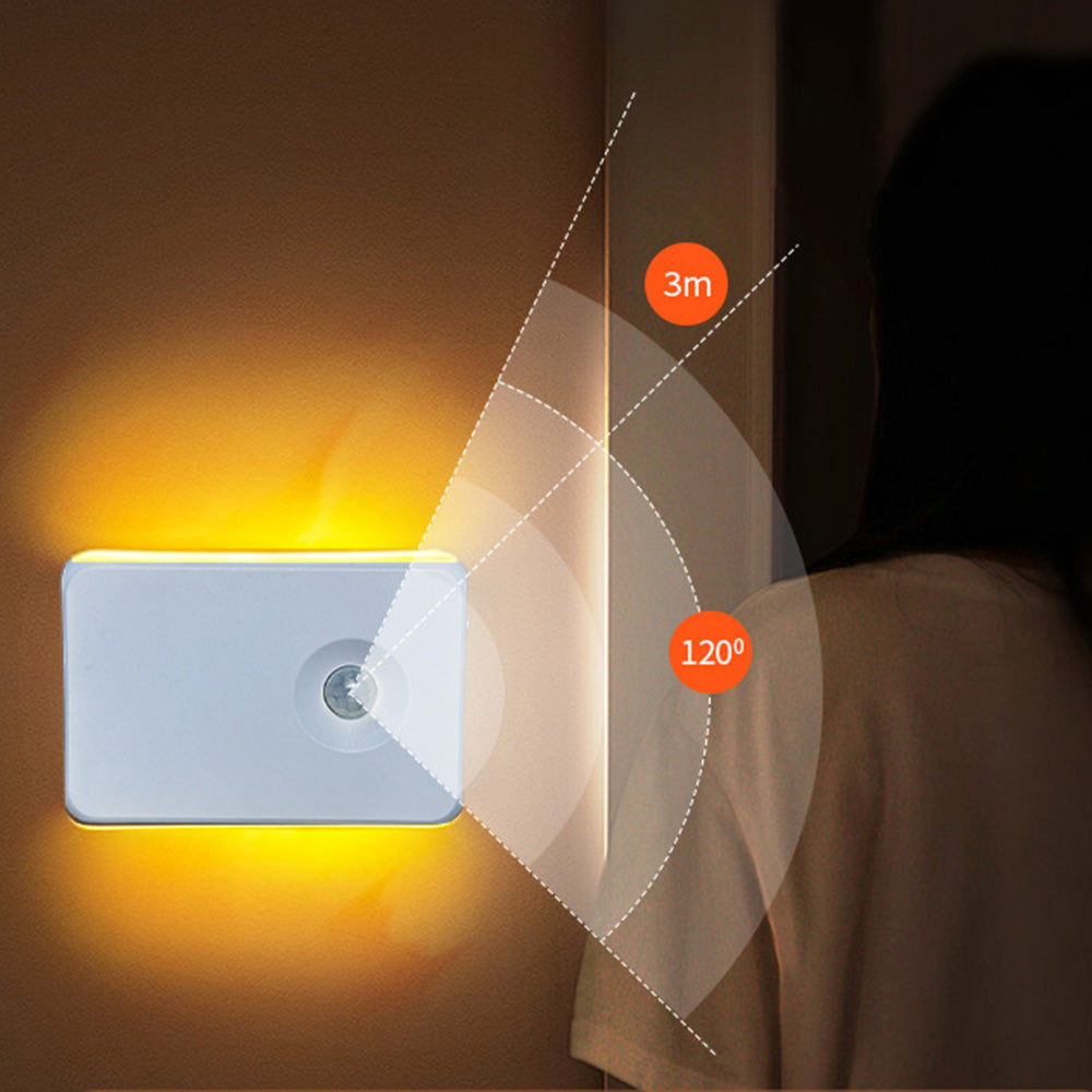 4Pcs Motion Sensor Night Light Stair Lights Indoor for Hallway Stairway Bathroom