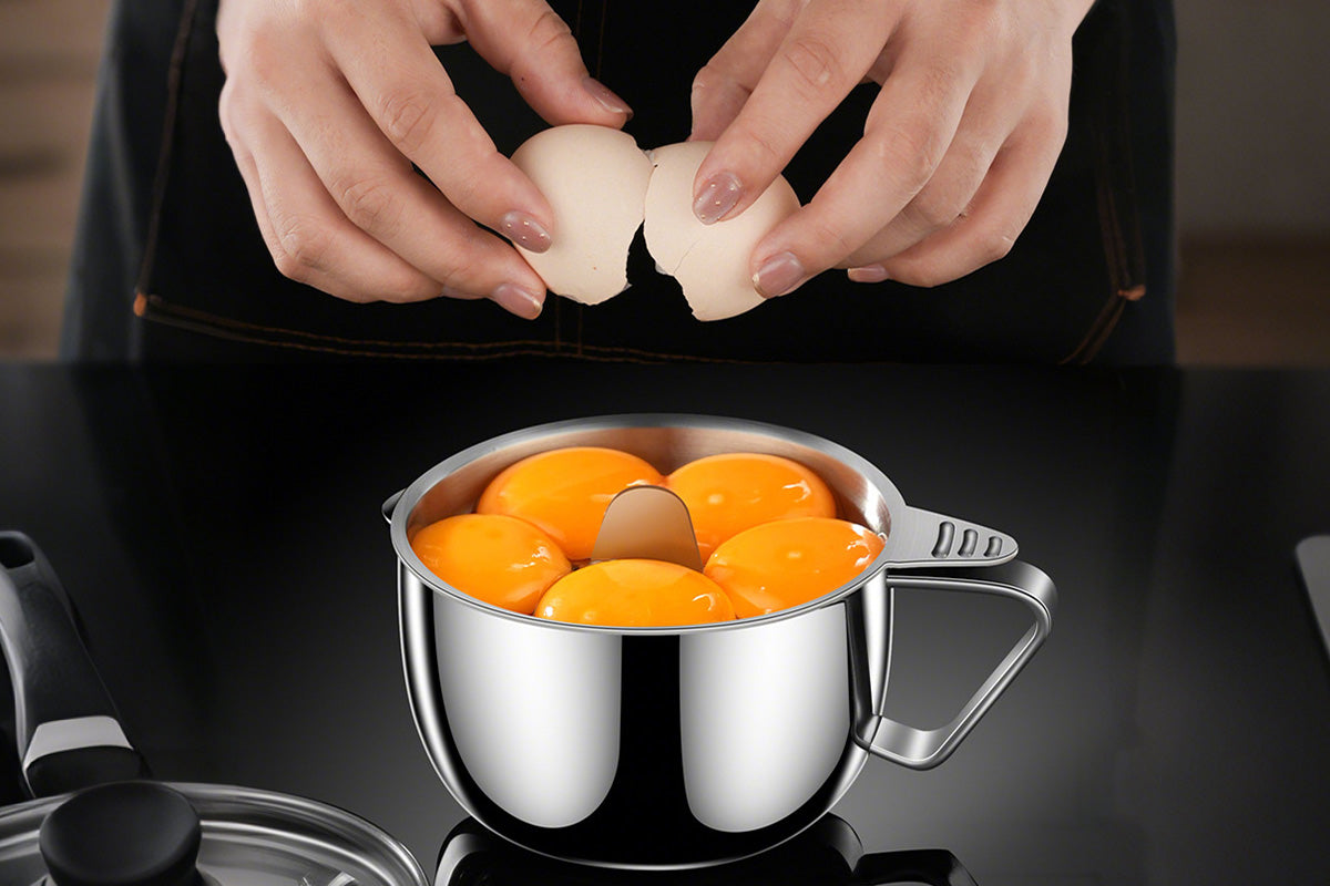 304 Stainless Steel Egg Separator with Glass Lid