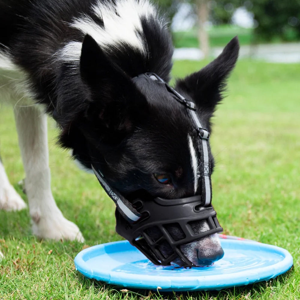 Adjustable Pet Dog Muzzle No Bite Basket Muzzle Cage Mouth Mesh Cover