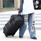 90 L Foldable Oxford Rolling Duffle Travel Bag with 3 Carry Modes