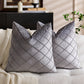 Velvet Rhombus Pleated Cushion Cover for Sofa Bedroom and Window Seat-Grey