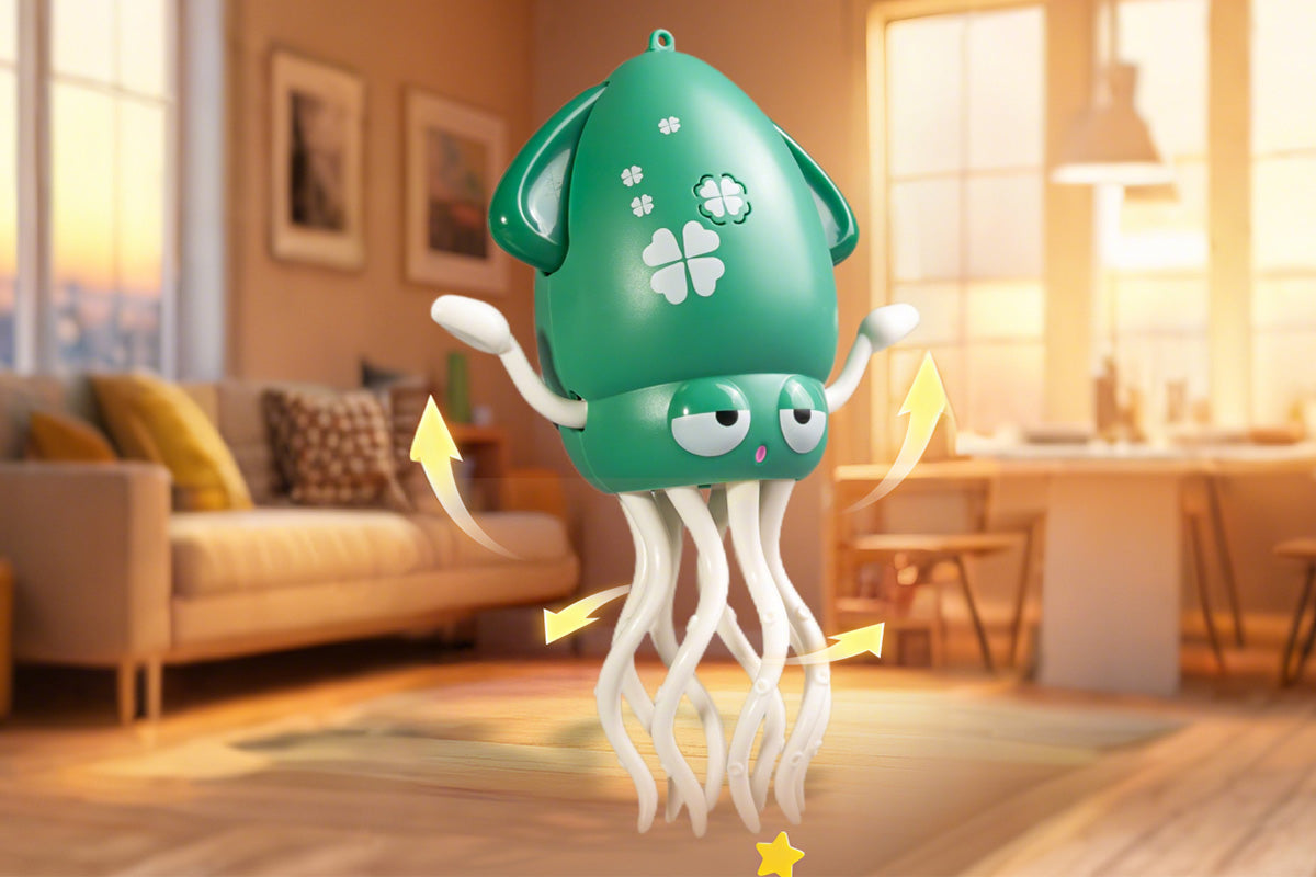Dancing Octopus Toy Electric Crawling Octopus Tummy Time Toy Dancing Music Squid