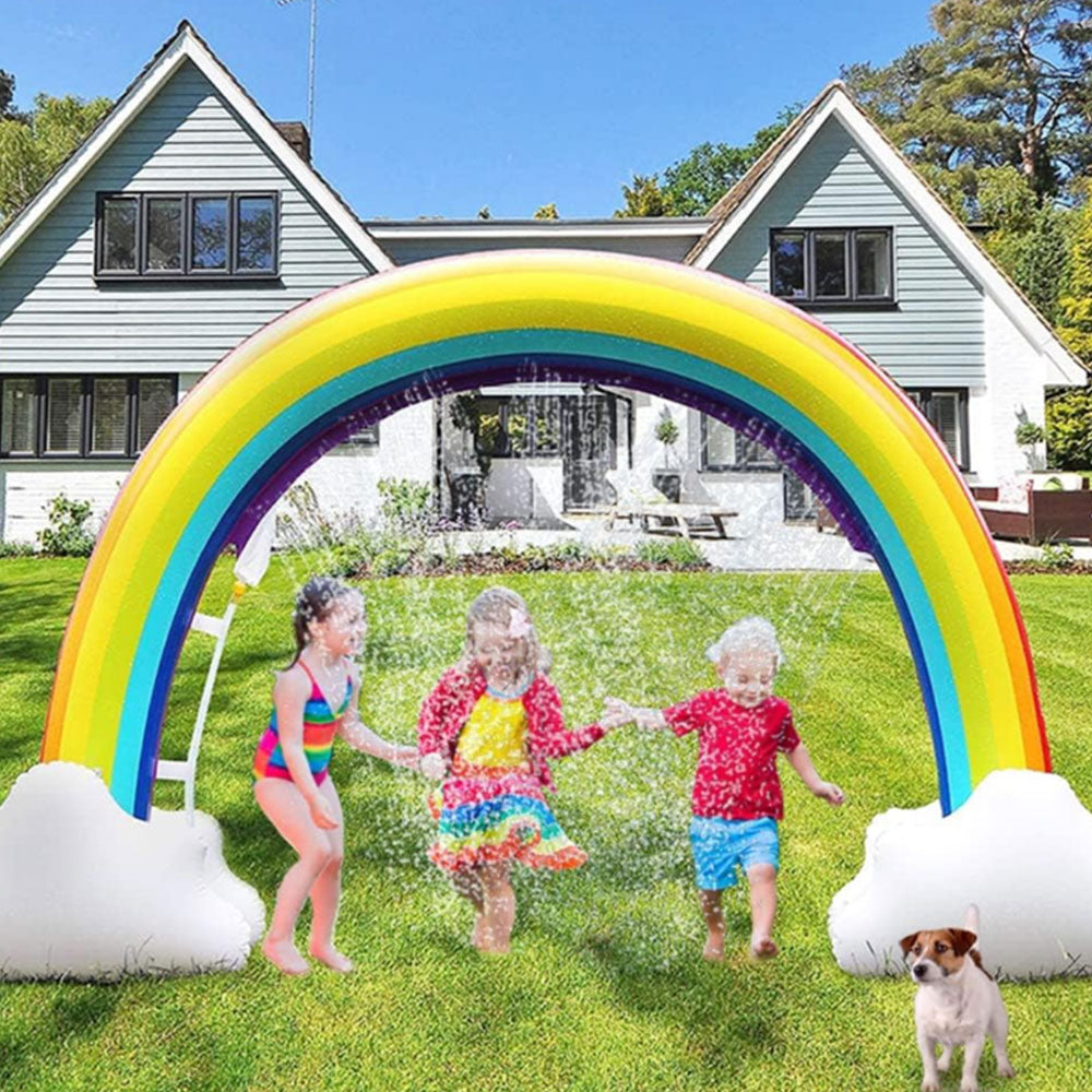 Inflatable Rainbow Sprinkler Extra Large Outdoor Water Toy