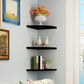 No-Drill Floating Corner Shelf Set for Wall Storage