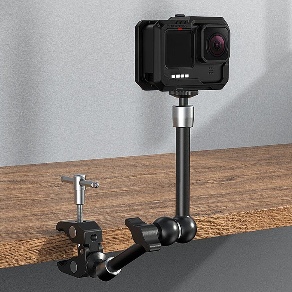SmallRig11 Inches Adjustable Articulating Magic Arm with Super Clamp and 1/4" Thread Holes for LCD Monitor LED Lights and Cameras