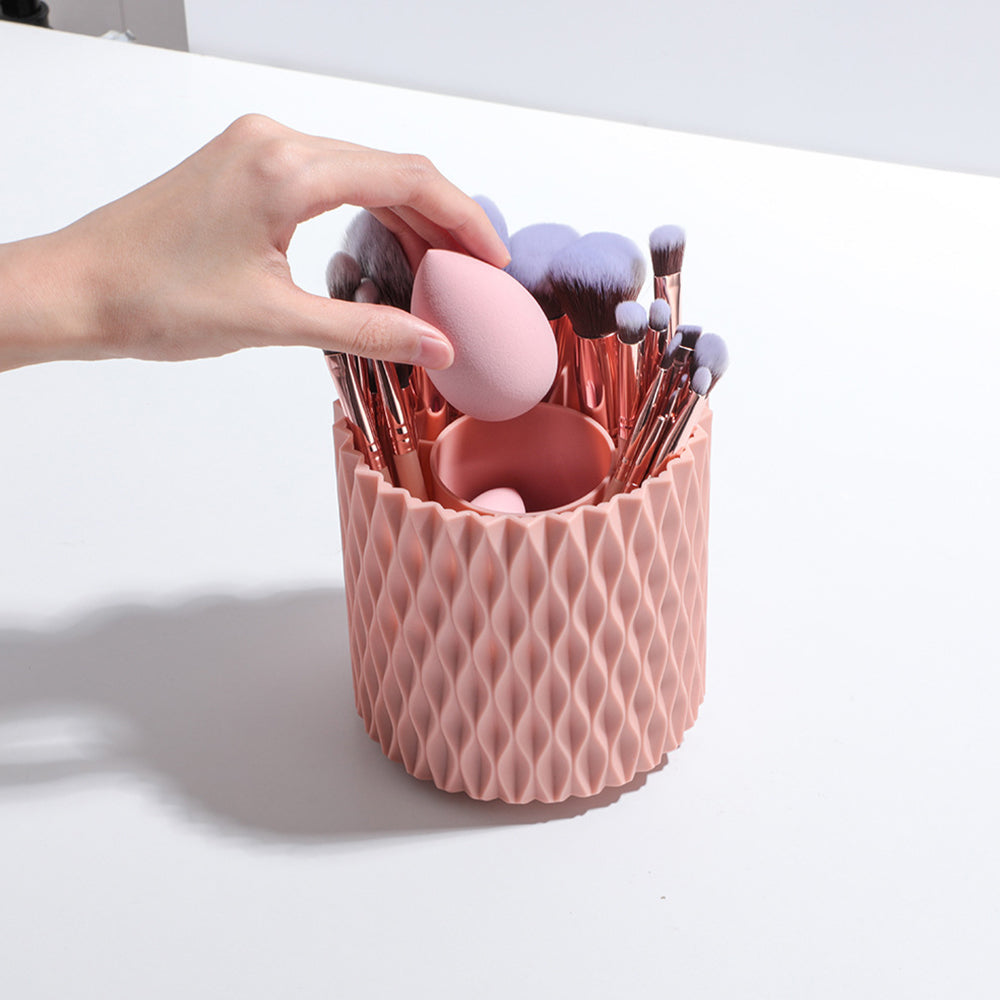 18Pcs Makeup Brushes Set with Makeup Sponges and Storage Bucket