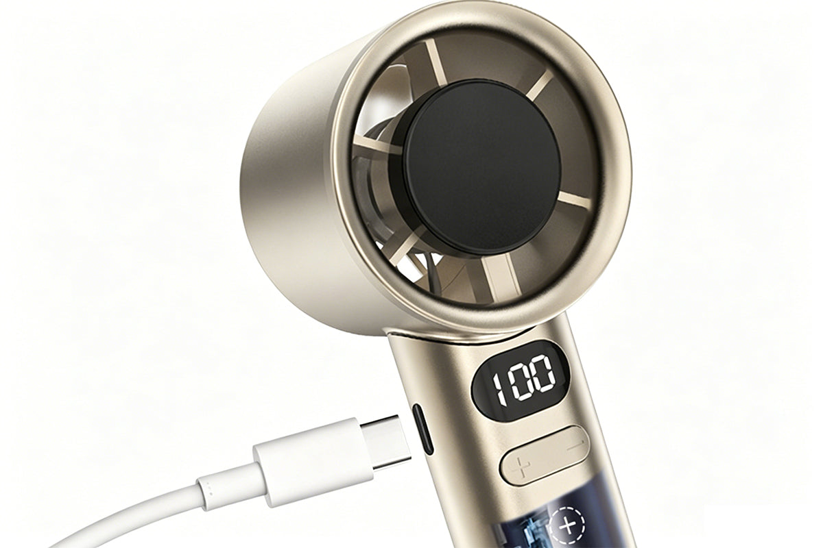 Digital Display USB Fan with 120 Speeds