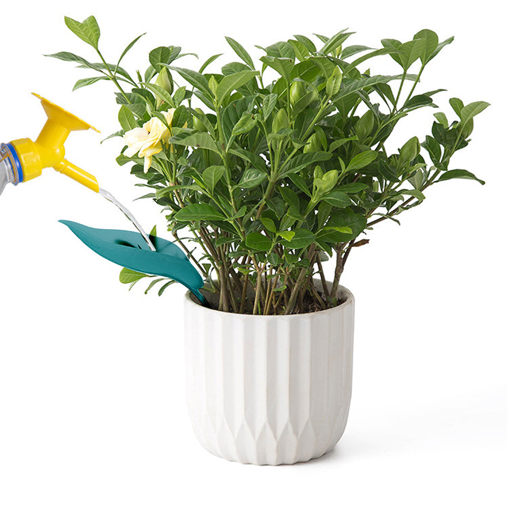 9Pcs Plant Pot Watering Funnel Color Leaf Plant Watering Devices Watering Spikes Plant Leaf Shape