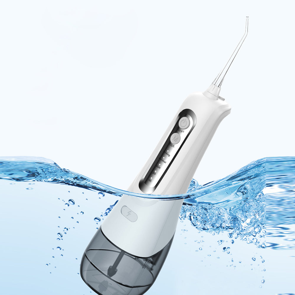 Cordless Electric Oral Teeth Cleaning Water Flosser with 6 Jet Tips