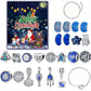 2 Sets Christmas Advent Calendar DIY Bracelet Charm 24 Days Countdown Calendar Box