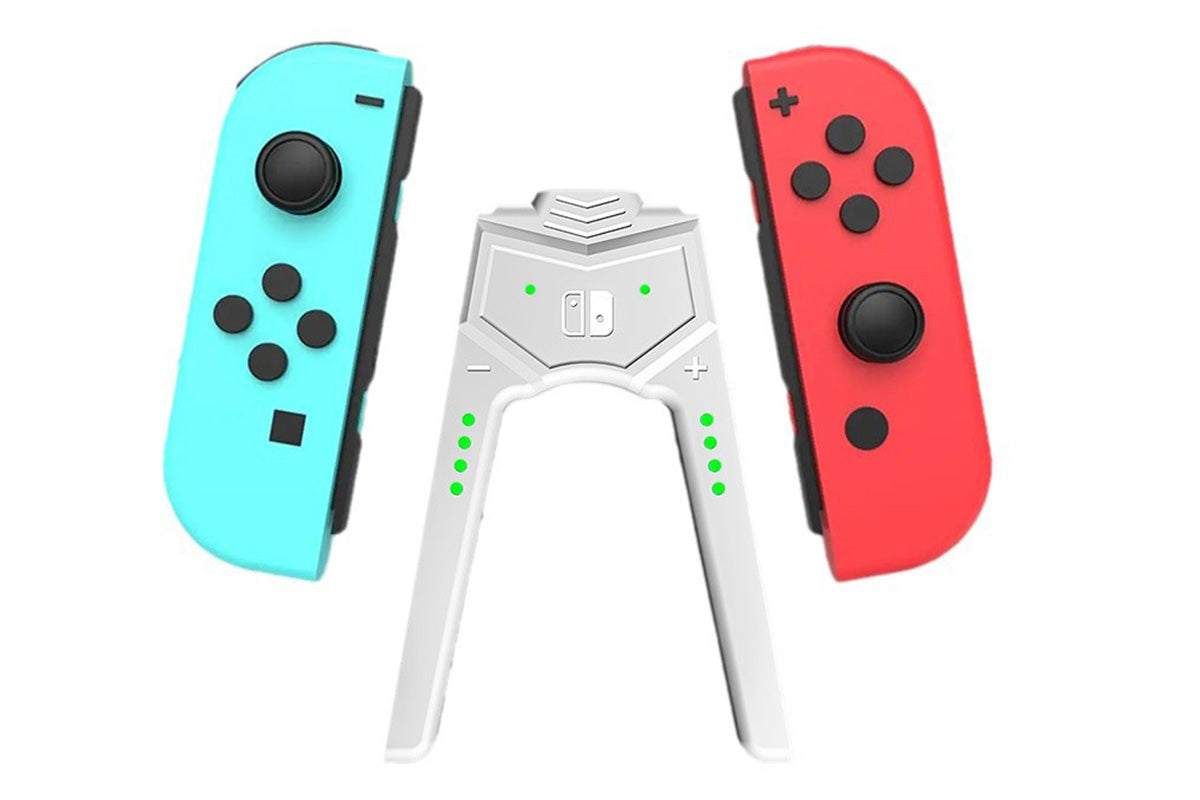 2Pcs USB-C Charging Grip with LED Indicator for Nintendo Switch Oled JoyCon