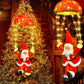 Christmas Decorations Santa Claus Parachute Lights LED Hanging Xmas Tree Decor