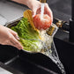 2Pcs MultiFunctional Drain Baskets Strainer Bowls With Funnel