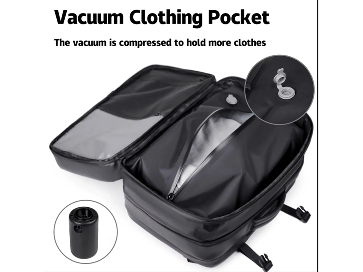 8cm Expandable Vacuum Compression Travel Backpack