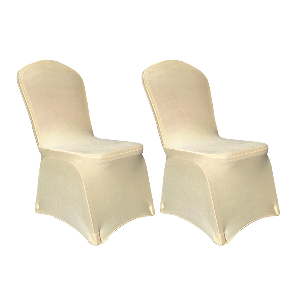 2Pcs Stretch Washable Fitted Banquet Chair Covers