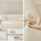 Chenille Sofa Slipcover Washable Couch Cover Sofa Dogs Furniture Protector with Tassels-Beige