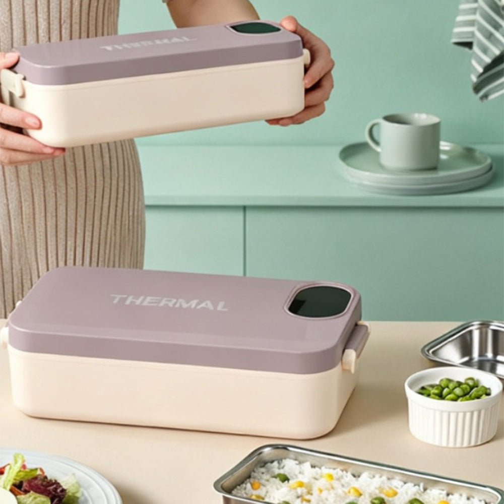 900ml Stainless Steel Heated Lunch Box Electric Food Warmer for Work School
