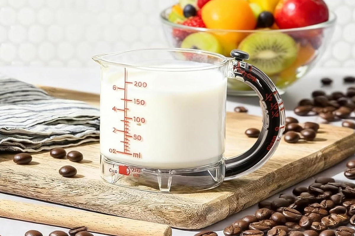 4-in-1 Adjustable Measuring Cup for Baking Cooking with Scraper Base