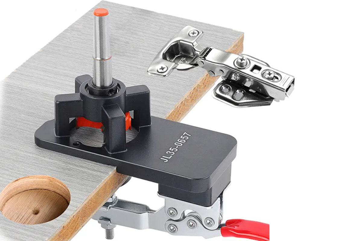 35mm Hinge Drilling Jig Adjustable Cabinet Hole Opener with Stop