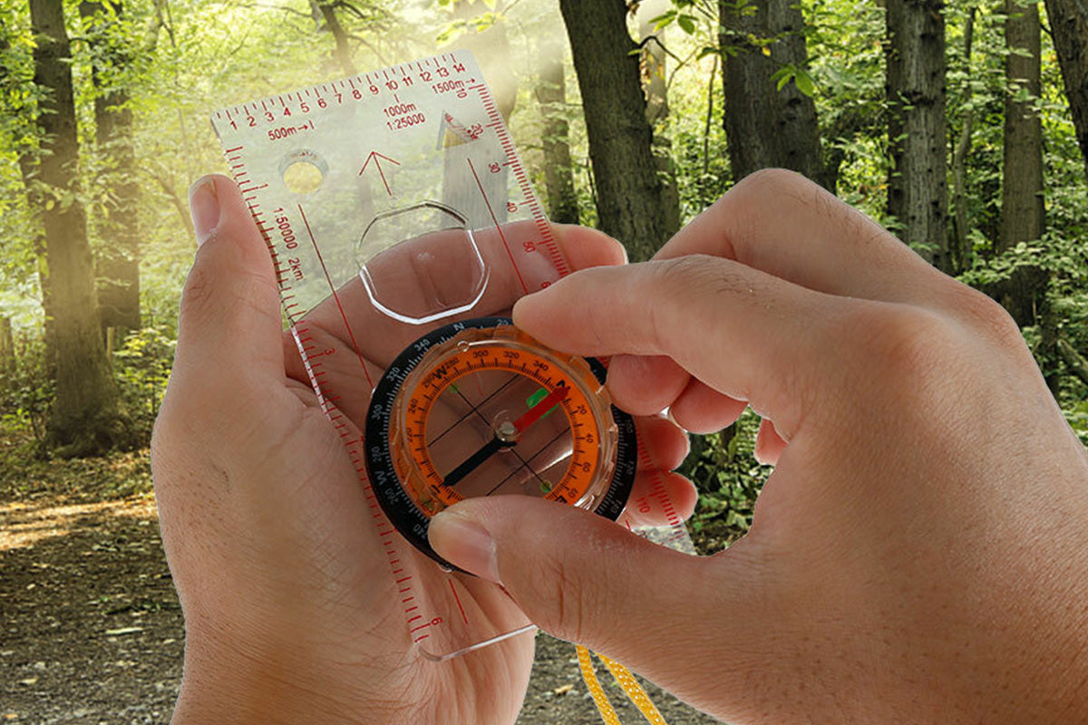 Professional Map Scale Compass Multifunctional Map Ruler Outdoor Navigation