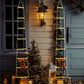 Christmas Decor LED Ladder Light Climbing Santa Claus Outdoor Light with 8 Modes